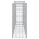 vidaXL Paniers à gabions arqués 2 Pièces 400x50x120/140 cm Fer galvanisé