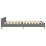 vidaXL Cadre de lit sans matelas gris foncé 120x190 cm tissu