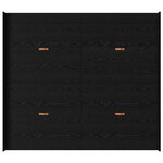 vidaXL Cadre de lit avec rangement avec tiroir Chêne noir 200 x 200 cm