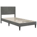 vidaXL Cadre de lit avec matelas Gris foncé 100 x 200 cm Velours