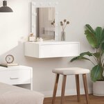 vidaXL Table de Toilette Blanc 60 x 40 x 70 cm Bois d'ingénierie