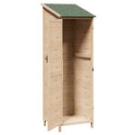 vidaXL Abri de jardin Naturel 59 5 x 56 x 176 5 cm Bois d'ingénierie