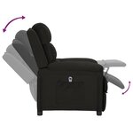 vidaXL Fauteuil inclinable électrique Noir Tissu