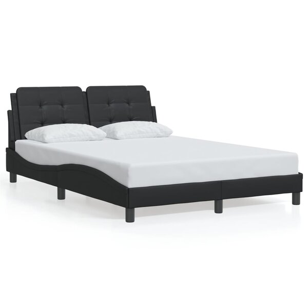 vidaXL Cadre de lit sans matelas noir 140x200 cm similicuir