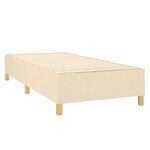 vidaXL Sommier à lattes de lit matelas et LED Crème 90x190 cm Tissu