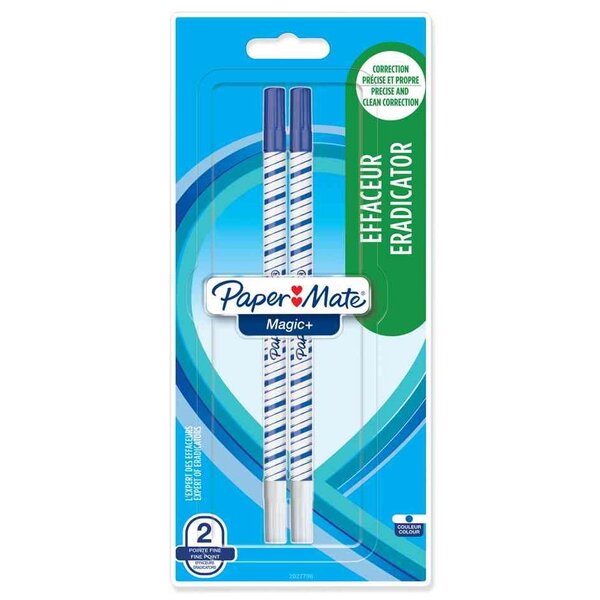 Effaceur d'encre 'Magic +'  carte blister de 2 Paper Mate