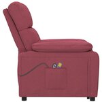 vidaXL Fauteuil électrique de massage Bordeaux Tissu