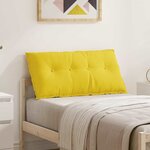 vidaXL Coussin de Dos Jaune clair 100 x 19 x 50 cm tissu