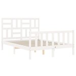 vidaXL Cadre de lit sans matelas blanc 140x190 cm bois de pin massif