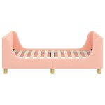 vidaXL Cadre de lit pour enfants avec tête de lit Rose 80 x 160 cm