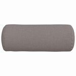 vidaXL Coussins d'accent 2 Pièces Taupe Ø 15 x 40 cm tissu