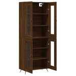 vidaXL Buffet haut Chêne marron 69 5x34x180 cm Bois d'ingénierie