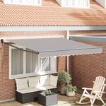 Auvent Rétractable Automatique vidaXL Gris 350x250 cm
