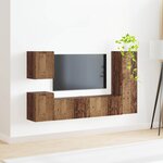 vidaXL Ensemble meuble TV 4 Pièces Bois ancien Bois d'ingénierie