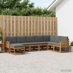 vidaXL Ensemble de canapés d'extérieur 8 Pièces Naturel et Anthracite
