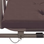 vidaXL Balancelle convertible d'extérieur avec auvent Café