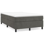 vidaXL Cadre de lit Gris foncé 120x200 cm Velours