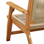 vidaXL Banc de jardin Beige 76x122x73 cm Bois massif d'acacia