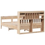 vidaXL Lit bibliothèque sans matelas 140x190 cm bois de pin massif