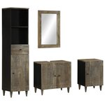 vidaXL Ensemble de meubles de salle de bain 4 Pièces bois manguier massif