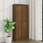 vidaXL Armoire à livres Chêne marron 82 5x30 5x185 5cm Bois ingénierie