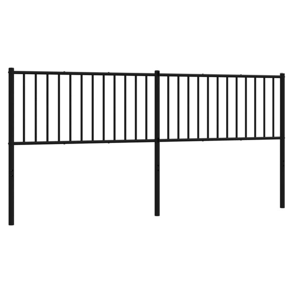 vidaXL Tête de lit de remplacement métal noir 193 cm