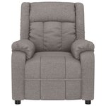 vidaXL Fauteuil électrique de massage Taupe Tissu