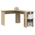 vidaXL Bureau d'angle avec étagère Chêne Sonoma 140 x 113 5 x 75 cm