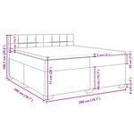 vidaXL Sommier à lattes de lit avec matelas Gris clair 200x200cm Tissu