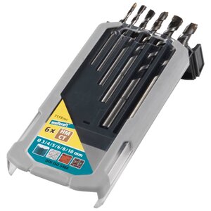 Wolfcraft jeu de forets à pierre 6 pièces professional 3-10 mm 7119000