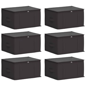 vidaXL Boîte de rangement avec fenêtre transparente 6 pc Tissu intissé