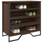 vidaXL Armoire à chaussures chêne marron 80x38x78 cm bois d'ingénierie