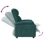 vidaXL Fauteuil inclinable Vert foncé Tissu