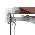 vidaXL Auvent rétractable automatique avec LED marron 450x350 cm
