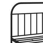 vidaXL Cadre de lit métal sans matelas avec pied de lit noir 200x200cm