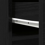 vidaXL Buffet haut chêne noir 37 5x35x180 cm bois d'ingénierie