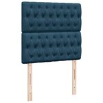 vidaXL Sommier à lattes de lit avec matelas bleu 90x190 cm velours