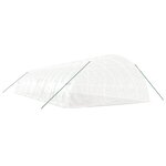 vidaXL Serre avec cadre en acier blanc 84 m² 14x6x2 85 m
