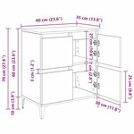 vidaXL Buffets 3 Pièces Bois Ancien 60 x 35 x 70 cm Bois d'ingénierie