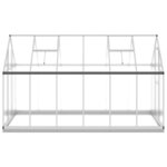 vidaXL Serre avec cadre de base argenté 334x169x202 cm aluminium