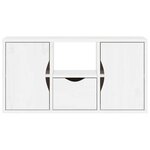 vidaXL Meuble TV avec tiroir ODDA blanc 79x24x40 cm bois massif pin