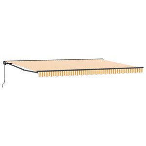 vidaXL Cadre d'auvent Jaune et blanc 500 × 300 cm