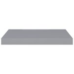 vidaXL Étagères murales flottantes 4 Pièces gris 50x23x3 8 cm MDF