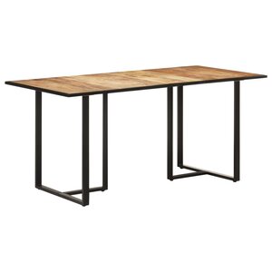 vidaXL Table de salle à manger 160 cm Bois de manguier brut