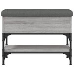 vidaXL Banc à chaussures sonoma gris 62x32x45 cm bois d'ingénierie