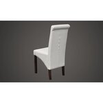vidaXL Chaises à manger lot de 6 blanc similicuir