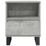 vidaXL Tables de chevet 2 Pièces gris béton 40x35x50 cm bois d’ingénierie