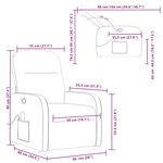 vidaXL Fauteuil de massage inclinable Marron Tissu