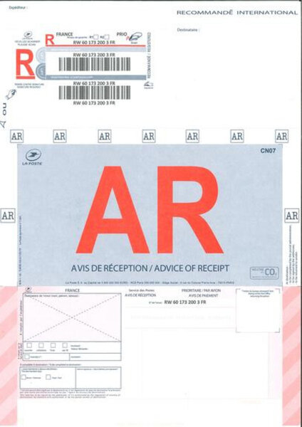 250 Recommande Ibr1 A4 Intern. Ar