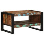 vidaXL Table basse multicolore 70x50x38 cm bois de récupération massif